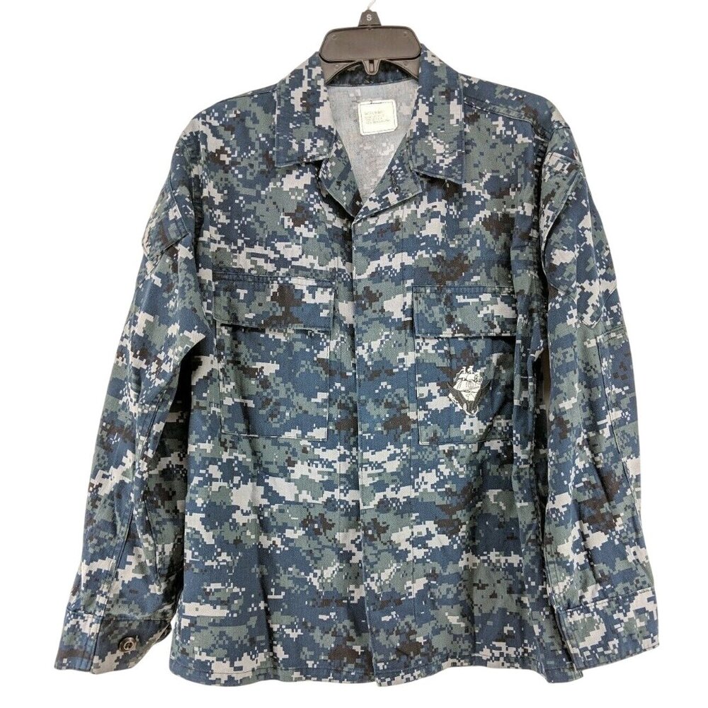 US Navy Digital Camo Working Blouse Women's Blue Size Small Short